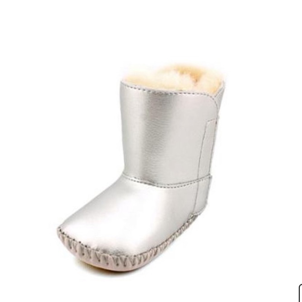 Baby UGG Metallic Silver Cassie Bootie sz 2/3